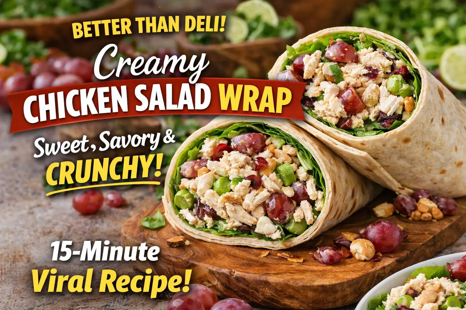 Creamy Chicken Salad Wrap (Better Than Deli & Ready in 15 Minutes)