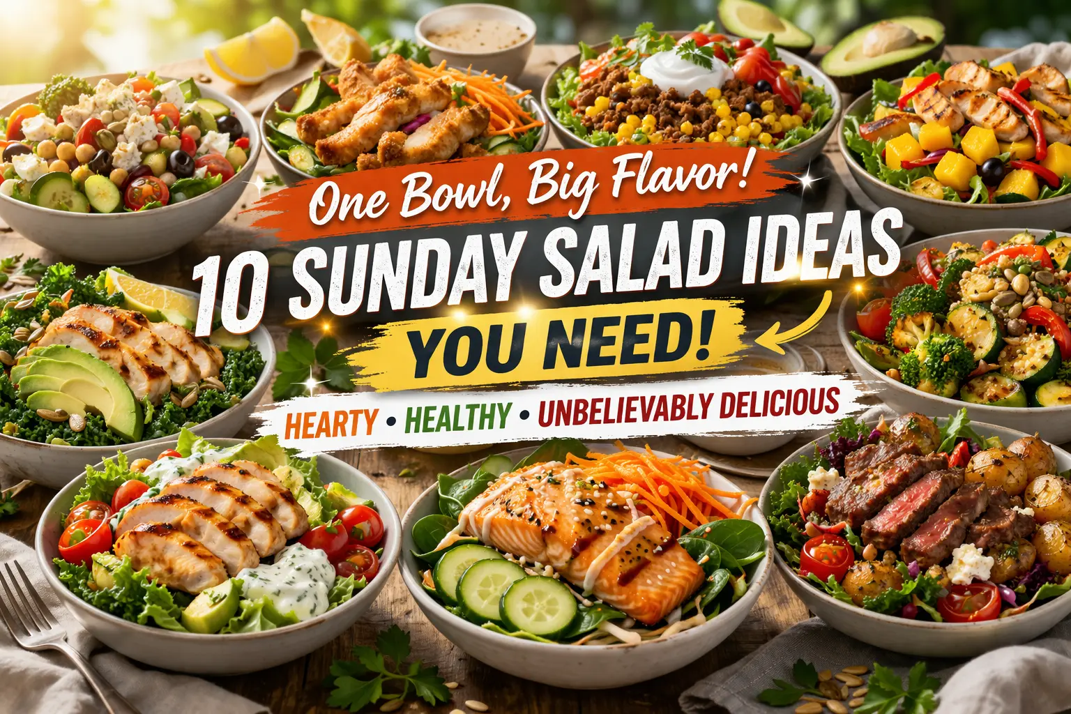 One Bowl, Big Flavor: 10 Sunday Salad Ideas You Need