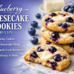 Blueberry Cheesecake Cookies Recipe (Soft, Creamy & Bakery-Style Treat)