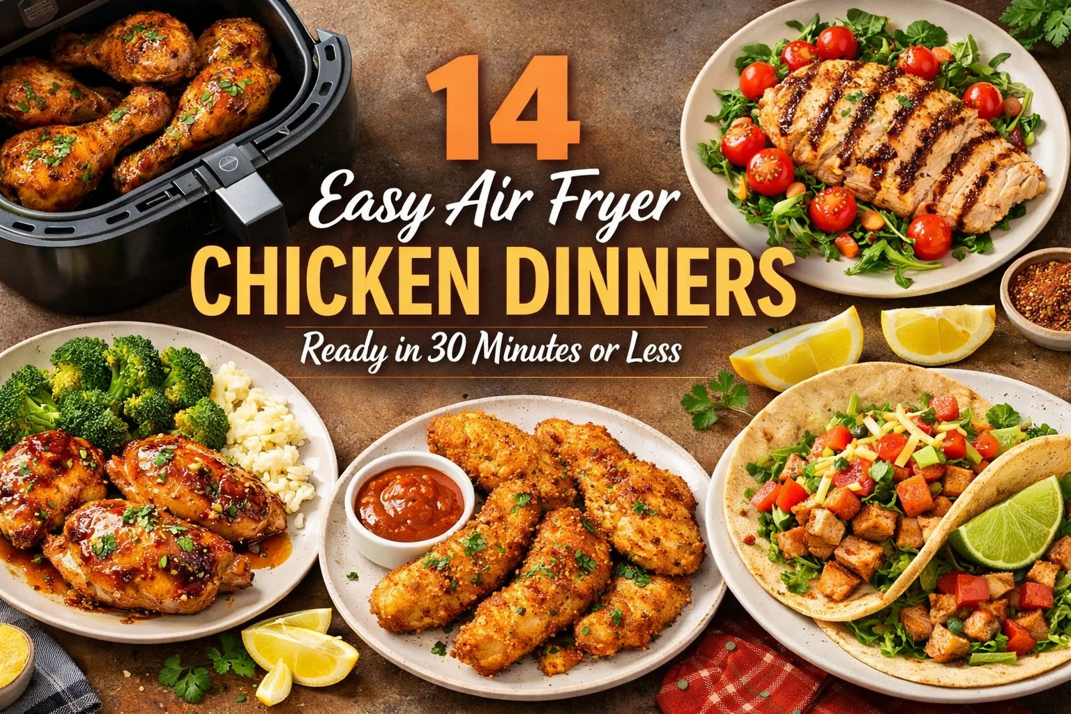 14 Easy Air Fryer Chicken Dinners Ready in 30 Minutes or Less