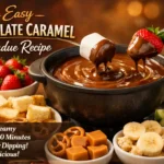 Easy Chocolate Caramel Fondue Recipe (Rich, Gooey & Perfect for Sharing)