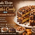 Cake Recipe That Tastes Like a Turtle’s Candy – Milk Chocolate Caramel Pecan Cake