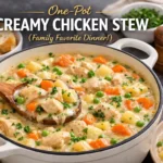 One-Pot Creamy Chicken Stew (Family Favorite Dinner!)