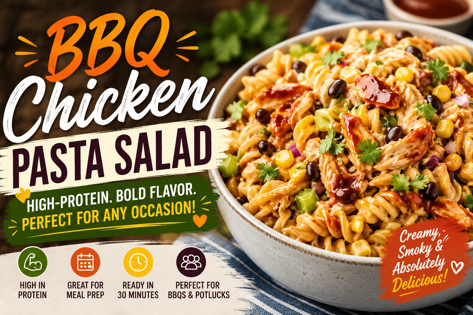BBQ Chicken Pasta Salad