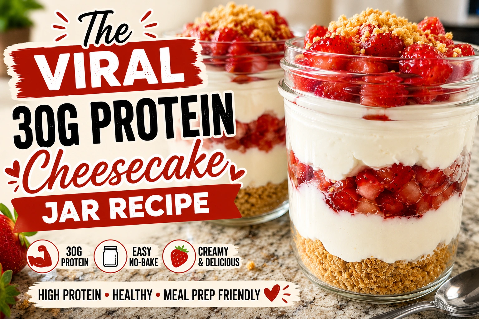 The Viral 30g Protein Cheesecake Jar Recipe: A Healthy Dessert That Actually Tastes Like Cheesecake